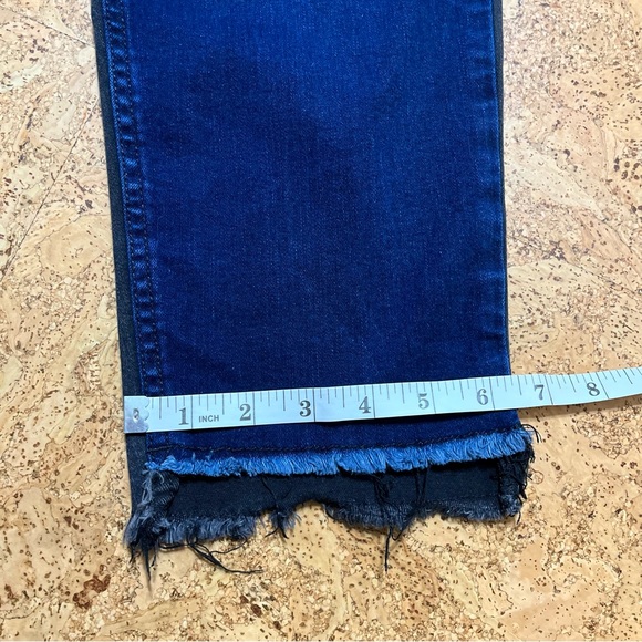 Calvin Klein Wm’s Frayed Rebel Black & Blue Ankle Skinny Fit Jeans Sz 33 - Picture 14 of 16